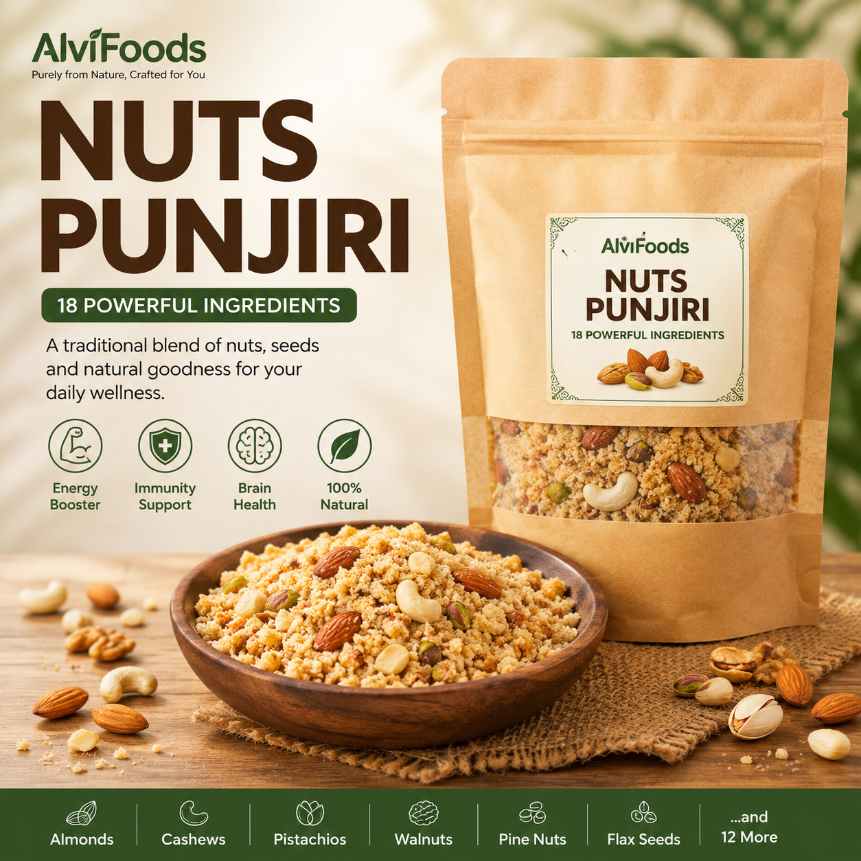 Nuts Punjiri | Traditional Healthy Energy Mix